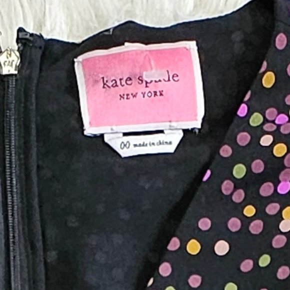 Kate Spade Women's Black and Disco Dots V-Neck Cropped Jumpsuit Size: 00 - Picture 9 of 9